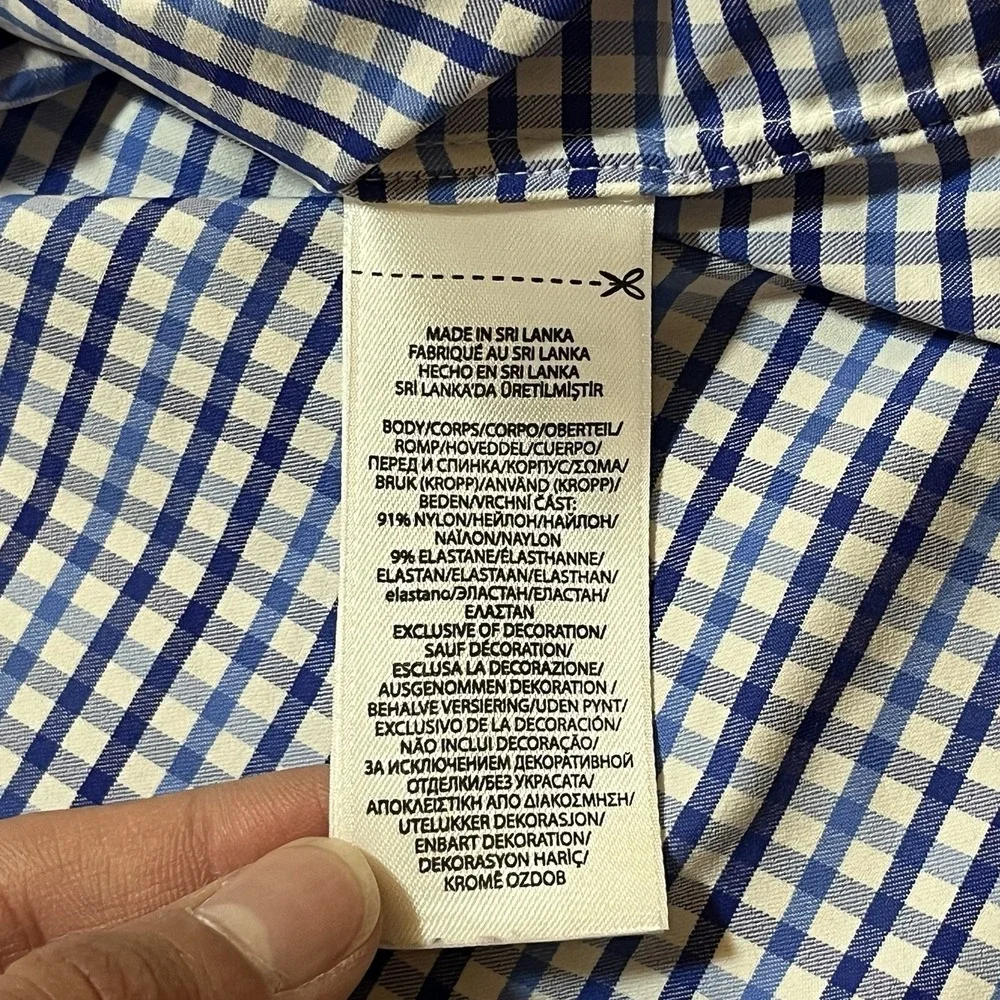Ralph Lauren Shirt Mens 2XL Plaid RL Untucked Classic Performance Button Down